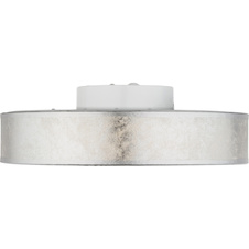 Stropní svítidlo, kov bílý, akryl, textil stříbrný, Ø 400, V: 105, včetně 1xLED 24W 24V, 1120lm, 3000K.