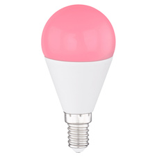 LED žárovka, plast opál bílý, ILLU, kompatibilní s Google Assistant a Alexa, mob. aplikace, dálkové ovládání, stmívatelné, měnič a fixace barvy, Ø4,7cm, V:9cm, E14 RGBW LED 5W 230V 470lm, změna barvy světla 2700-6500K