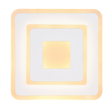 Stropní svítidlo, kov bílý, akryl opál, DxŠxV: 200x200x46 včetně 1xLED 12W 230V, 900lm, 3000K