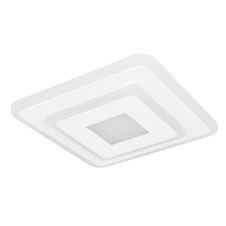 Stropní svítidlo, kov bílý, akryl opál, DxŠxV: 200x200x46 včetně 1xLED 12W 230V, 900lm, 3000K