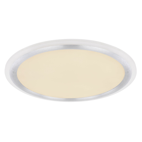 Stropní svítidlo, kov bílý, hliník, plast opál bílý, noční světlo, stmívatelné, dálkové ovládání, změna barvy, Ø500, V: 65, RGBW LED 48W 230V, 320-3200lm, změna barvy světla 3000-6000K