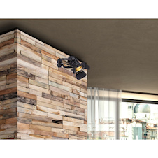 Nástěnné svítidlo, kov černý, filmový styl, nastavitelné klapky, ŠxV: 22x32cm, H:38cm, bez žárovky 1xE27, max. 60W 230V