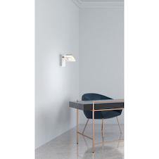 Nástěnné svítidlo, kov, chrom, satinovaný akryl, ŠxV:75x110, H: 125, včetně 1xLED 5W 230V, 210lm, 3000K.