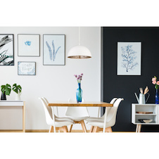 Závěsné svítidlo, kov, bílá, zrcadlo, stříbrná mozaika, Ø: 300, V: 1215, bez žárovky 1xE27, max. 60W 230V.