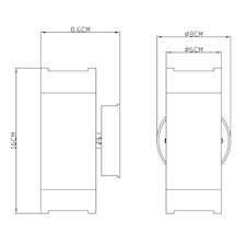 Venkovní svítidlo, plast černý, plast průhledný, používat pouze s LED, IP44, ŠxV: 8x16cm, H:9cm, bez žárovek 2xGU10, max. 5W 230V.