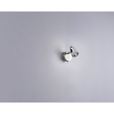 Nástěnné svítidlo, kov, nikl, chrom, satin plast, vypínač, ŠxV:90x140, H:150, včetně 1xLED 5W 230V, 310lm, 3000K.