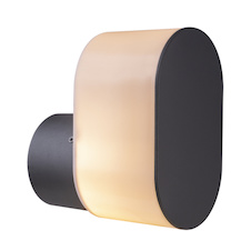 Venkovní svítidlo, hliník antracit, plast opál, IP44, ŠxV: 120x200, AL: 175, bez žárovky 1xE27, max. 60W 230V