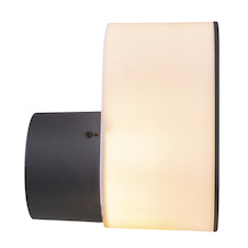 Venkovní svítidlo, hliník antracit, plast opál, IP44, ŠxV: 120x200, AL: 175, bez žárovky 1xE27, max. 60W 230V