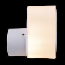 Venkovní svítidlo, hliník bílý matný, plast opál, IP44, ŠxV: 120x200, AL: 175, bez žárovky 1xE27, max. 60W 230V