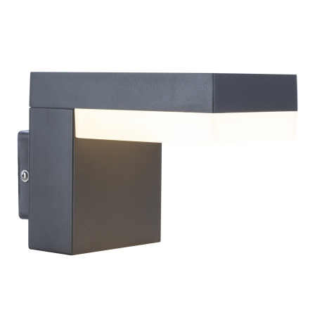Venkovní svítidlo, nerez antracit, plast opál bílý, IP44, ŠxV: 10x13cm, H:19cm, včetně 1xLED 9W 230V, 800lm, 3000K