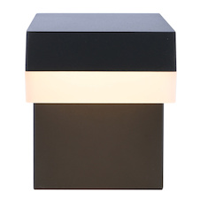 Venkovní svítidlo, nerez antracit, plast opál bílý, IP44, ŠxV: 10x13cm, H:19cm, včetně 1xLED 9W 230V, 800lm, 3000K