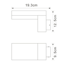 Venkovní svítidlo, nerez antracit, plast opál bílý, IP44, ŠxV: 10x13cm, H:19cm, včetně 1xLED 9W 230V, 800lm, 3000K