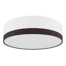 Stropní svítidlo, kov bílý, plast bílý černý, 3 úrovně osvětlení pomocí nástěnného vypínače, Ø380, V: 130, včetně 1xLED 20W, 230V, 1002lm, změna barvy světla 3000-4000-6000