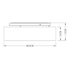 Stropní svítidlo, kov bílý, plast bílý černý, 3 úrovně osvětlení pomocí nástěnného vypínače, Ø380, V: 130, včetně 1xLED 20W, 230V, 1002lm, změna barvy světla 3000-4000-6000