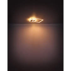 Stropní svítidlo, nikl, akryl opál bílý, DxŠxV: 370x370x55 včetně 1xLED 20W 230V, 1110lm, 3000K