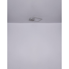 Stropní svítidlo, nikl, akryl opál bílý, DxŠxV: 370x370x55 včetně 1xLED 20W 230V, 1110lm, 3000K