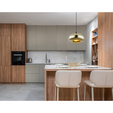 Závěsné svítidlo, kov černý, sklo se zlatým povrchem, Ø280, V: 1200, bez žárovky 1xE27, max. 60W 230V