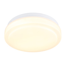 Stropní svítidlo, kov bílý, plast bílý, 16dílný displej, ø: 18 mm, V: 65mm, včetně LED 9W 230V, zdroj 960lm, výkon 570lm, 3000K