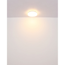 Stropní svítidlo, kov bílý, plast bílý, 16dílný displej, ø: 18 mm, V: 65mm, včetně LED 9W 230V, zdroj 960lm, výkon 570lm, 3000K