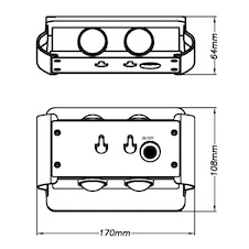 Solární svítidlo plast černý, plast čirý, vypínač, směr světla: nahoru a dolů, součástí balení baterie CR18650 1300mAh 3,7V, IP54, DxŠxV:170x64x108mm, vč.LED 1W 3,2V, výstup 40lm, 3000K