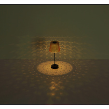 Solární svítidlo, plast černý, plast jantarový, vypínač, včetně baterií 40mAh 1.2V, IP44, stínítko s křišťálovým vzhledem, Ø:125mm, V:290mm, set 2ks, včetně LED 0.06W 3V, 3000K