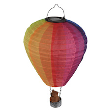 Solární svítidlo, plastové stříbrné, plastové hnědé, textilní barevné, kovové černé matné, vypínač, ohňový efekt, baterie AA 600mAh 3V, IP44, ø:27cm, V:44cm, včetně 24xLED 0,06W 3V 1800K