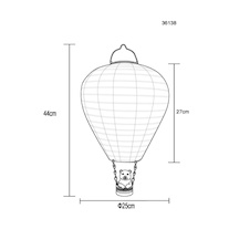 Solární svítidlo, plastové stříbrné, plastové hnědé, textilní barevné, kovové černé matné, vypínač, ohňový efekt, baterie AA 600mAh 3V, IP44, ø:27cm, V:44cm, včetně 24xLED 0,06W 3V 1800K