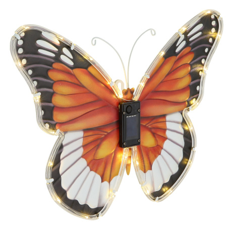 Solární svítidlo, plast barevný/černý matný/průhledný, vypínač, baterie součástí balení AAA 200mAh 1,2V, IP44, ŠxV: 350x245mm, H: 25mm, včetně 26x LED 0,06W 3V, 3000K