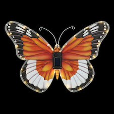 Solární svítidlo, plast barevný/černý matný/průhledný, vypínač, baterie součástí balení AAA 200mAh 1,2V, IP44, ŠxV: 350x245mm, H: 25mm, včetně 26x LED 0,06W 3V, 3000K