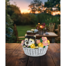 Solární svítidlo, plast barevný matný, vypínač, baterie součástí balení AA 300mAh 1,2V, IP44, DxŠxV: 185x158x135mm, včetně 8x LED 0,08W 1,2V, 3500K