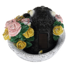 Solární svítidlo, plast barevný matný, vypínač, baterie součástí balení AA 300mAh 1,2V, IP44, DxŠxV: 185x158x135mm, včetně 8x LED 0,08W 1,2V, 3500K