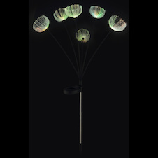 Solární svítidlo z nerezavějící oceli, plast černý matný, plast průhledný, posuvný vypínač, RGB změna barvy, baterie součástí balení AA 300mAh 1,2V, IP44, V: 700 mm, včetně 6x RGB LED 0,1W 1,2V