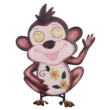 Solární svítidlo kovové hnědé/vícebarevné matné, plast černý matný, vypínač, baterie součástí balení AAA 300mAh 1.2V, IP44, DxŠxV: 185x80x230mm, včetně 104x LED 0.06W 3V, 3000K