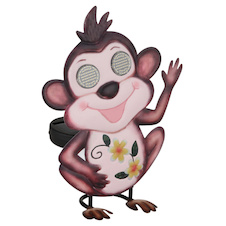 Solární svítidlo kovové hnědé/vícebarevné matné, plast černý matný, vypínač, baterie součástí balení AAA 300mAh 1.2V, IP44, DxŠxV: 185x80x230mm, včetně 104x LED 0.06W 3V, 3000K