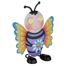 Solární svítidlo, kov, vícebarevný matný, plast černý matný, vypínač, baterie součástí balení AAA 300mAh 1,2V, IP44, DxŠxV: 190x95x225mm, včetně 104x LED 0,06W 3V, 3000K