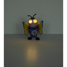 Solární svítidlo, kov, vícebarevný matný, plast černý matný, vypínač, baterie součástí balení AAA 300mAh 1,2V, IP44, DxŠxV: 190x95x225mm, včetně 104x LED 0,06W 3V, 3000K