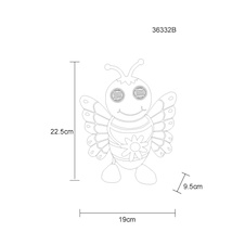 Solární svítidlo, kov, vícebarevný matný, plast černý matný, vypínač, baterie součástí balení AAA 300mAh 1,2V, IP44, DxŠxV: 190x95x225mm, včetně 104x LED 0,06W 3V, 3000K