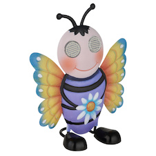 Solární svítidlo, kov, vícebarevný matný, plast černý matný, vypínač, baterie součástí balení AAA 300mAh 1,2V, IP44, DxŠxV: 190x95x225mm, včetně 104x LED 0,06W 3V, 3000K