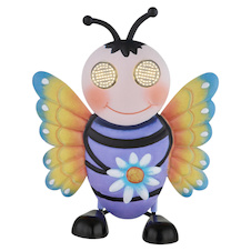 Solární svítidlo, kov, vícebarevný matný, plast černý matný, vypínač, baterie součástí balení AAA 300mAh 1,2V, IP44, DxŠxV: 190x95x225mm, včetně 104x LED 0,06W 3V, 3000K