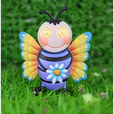 Solární svítidlo, kov, vícebarevný matný, plast černý matný, vypínač, baterie součástí balení AAA 300mAh 1,2V, IP44, DxŠxV: 190x95x225mm, včetně 104x LED 0,06W 3V, 3000K