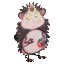 Solární svítidlo kovové hnědé/vícebarevné matné, plast černý matný, vypínač, baterie součástí balení AAA 300mAh 1,2V, IP44, DxŠxV: 170x80x220mm, včetně 104x LED 0,06W 3V, 3000K