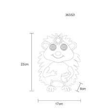 Solární svítidlo kovové hnědé/vícebarevné matné, plast černý matný, vypínač, baterie součástí balení AAA 300mAh 1,2V, IP44, DxŠxV: 170x80x220mm, včetně 104x LED 0,06W 3V, 3000K