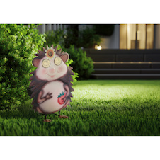 Solární svítidlo kovové hnědé/vícebarevné matné, plast černý matný, vypínač, baterie součástí balení AAA 300mAh 1,2V, IP44, DxŠxV: 170x80x220mm, včetně 104x LED 0,06W 3V, 3000K