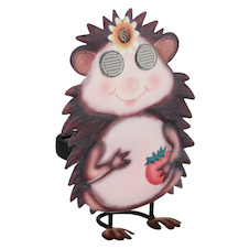 Solární svítidlo kovové hnědé/vícebarevné matné, plast černý matný, vypínač, baterie součástí balení AAA 300mAh 1,2V, IP44, DxŠxV: 170x80x220mm, včetně 104x LED 0,06W 3V, 3000K