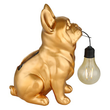 Solární svítidlo, plast zlatý/černý/jantar matný, vypínač, baterie součástí balení AA 300mAh 1,2V, IP44, DxŠxV: 240x120x245mm, včetně LED 0,06W 3V, 3000K