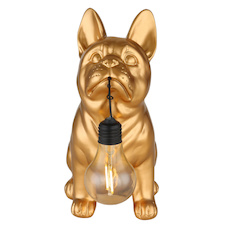 Solární svítidlo, plast zlatý/černý/jantar matný, vypínač, baterie součástí balení AA 300mAh 1,2V, IP44, DxŠxV: 240x120x245mm, včetně LED 0,06W 3V, 3000K