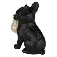 Solární svítidlo, plast černý/jantar matný, vypínač, baterie součástí balení AA 300mAh 1,2V, IP44, DxŠxV: 240x120x245mm, včetně LED 0,06W 3V, 3000K