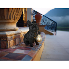 Solární svítidlo, plast černý/jantar matný, vypínač, baterie součástí balení AA 300mAh 1,2V, IP44, DxŠxV: 240x120x245mm, včetně LED 0,06W 3V, 3000K