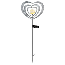 Solární svítidlo, kov stříbrno šedý/černý, plast černý matný, čirá koule s efektem popraskaného skla, posuvný vypínač, baterie součástí balení AAA 300mAh 1.2V, IP44, DxŠxV: 280x60x820mm, včetně LED 0.06W 3V, 3000K