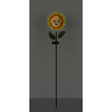 Solární svítidlo, kov černý/zelený/žlutý matný, plast černý matný, vypínač, baterie součástí balení AAA 600mAh 1,2V, IP44, DxŠxV: 190x60x1000mm, včetně 200x LED 0,06W 3V, 3000K